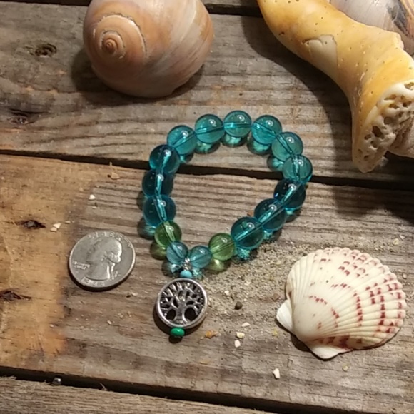 NWT Handmade 12mm Bead Tree of Life Bracelet - Picture 3 of 4